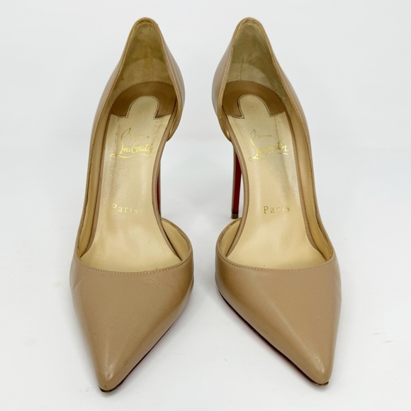 Christian Louboutin Iriza 100 mm Nappa Nude Size 38.5B - Picture 4 of 15